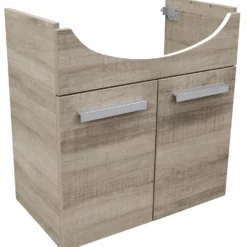 FACKELMANN A-VERO Waschtischunterbau, 2 Türen - 62,4x64x35,3 Cm | Eiche | Eiche