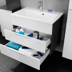 FACKELMANN KARA Waschtischunterschrank 2Schub Front Weiß - Weiss | 2 -Wenko Verkaufsgeschäft 1819531 fackelmann kara waschtischunterschrank 2schub front weiss 2