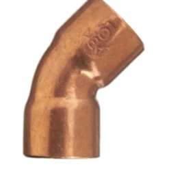 CU/Löt-Bogen - 2 Muffen | 45 Grad | Ø 18mm | 10 Stück