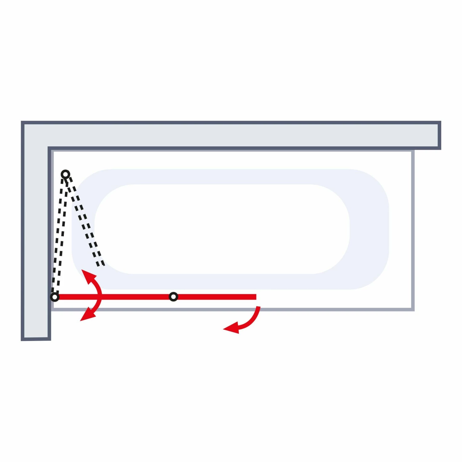 Schulte ExpressPlus Badewannenfaltwand 2-teilig, 140x112cm - Chrom Mit Dekor Liane 5 Schulte ExpressPlus Badewannenfaltwand 2-teilig, 140x112cm - Chrom Mit Dekor Liane – Bild 3