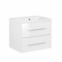Fackelmann B.clever Becken+Waschtischunterschrank - Weiss | 60X51X46 Cm