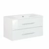 Fackelmann B.clever Becken+Waschtischunterschrank - Weiss | 90X51X46 Cm 2 Fackelmann B.clever Becken+Waschtischunterschrank - Weiss | 90X51X46 Cm -Wenko Verkaufsgeschäft 2055612 b clever becken waschtischunterschrank