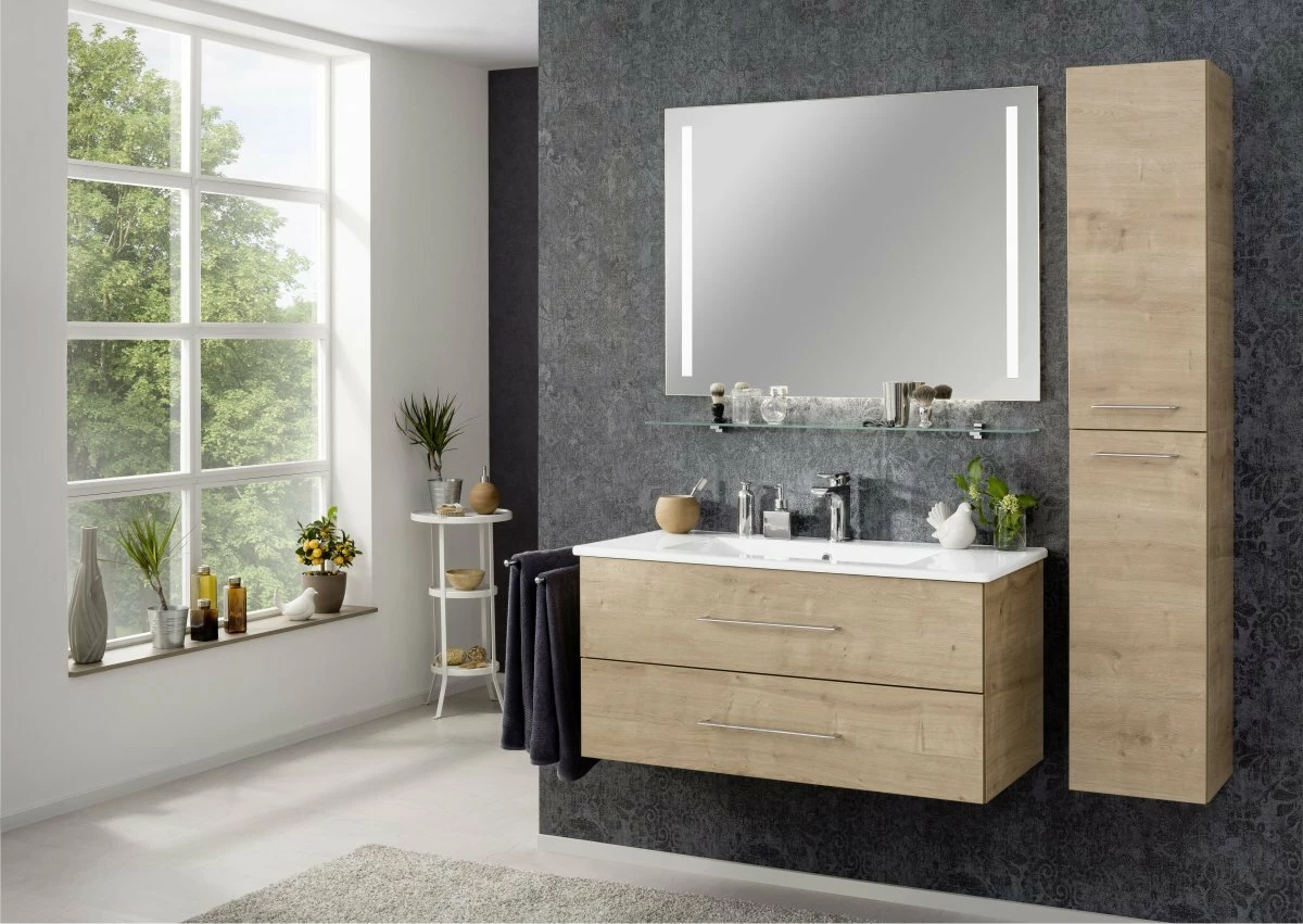 Fackelmann B.perfekt Becken+Waschtischunterschrank - Asteiche | 102X49X48 Cm 5 Fackelmann B.perfekt Becken+Waschtischunterschrank - Asteiche | 102X49X48 Cm – Bild 3