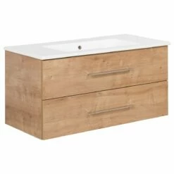 Fackelmann B.perfekt Becken+Waschtischunterschrank - Asteiche | 102X49X48 Cm