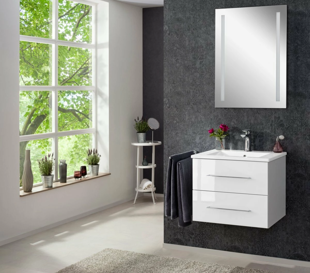 Fackelmann B.perfekt Becken+Waschtischunterschrank - Weiss | 62X49X48 Cm 5 Fackelmann B.perfekt Becken+Waschtischunterschrank - Weiss | 62X49X48 Cm – Bild 3