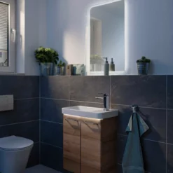 Fackelmann MILANO Spiegelelement, LED Umlaufend - 55x80x3 Cm -Wenko Verkaufsgeschäft 2160094 milano spiegelelement led umlaufend 5