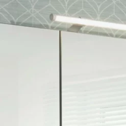 Fackelmann MILANO Spiegelschrank, 3Türen, LED-Leuchte - Asteiche | 90x78x16 Cm -Wenko Verkaufsgeschäft 2160098 milano spiegelschrank 3tueren led leuchte 4