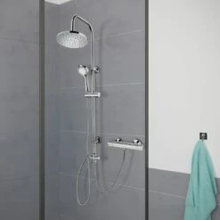 Wenko Verkaufsgeschäft -Wenko Verkaufsgeschäft 2321225 carballo ueberkopfbrauseset rund chrom 1