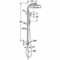 Wellness Duschsystem Eckig KALEDONIA -Wenko Verkaufsgeschäft 2344276 wellness duschsystem eckig kaledonia 5