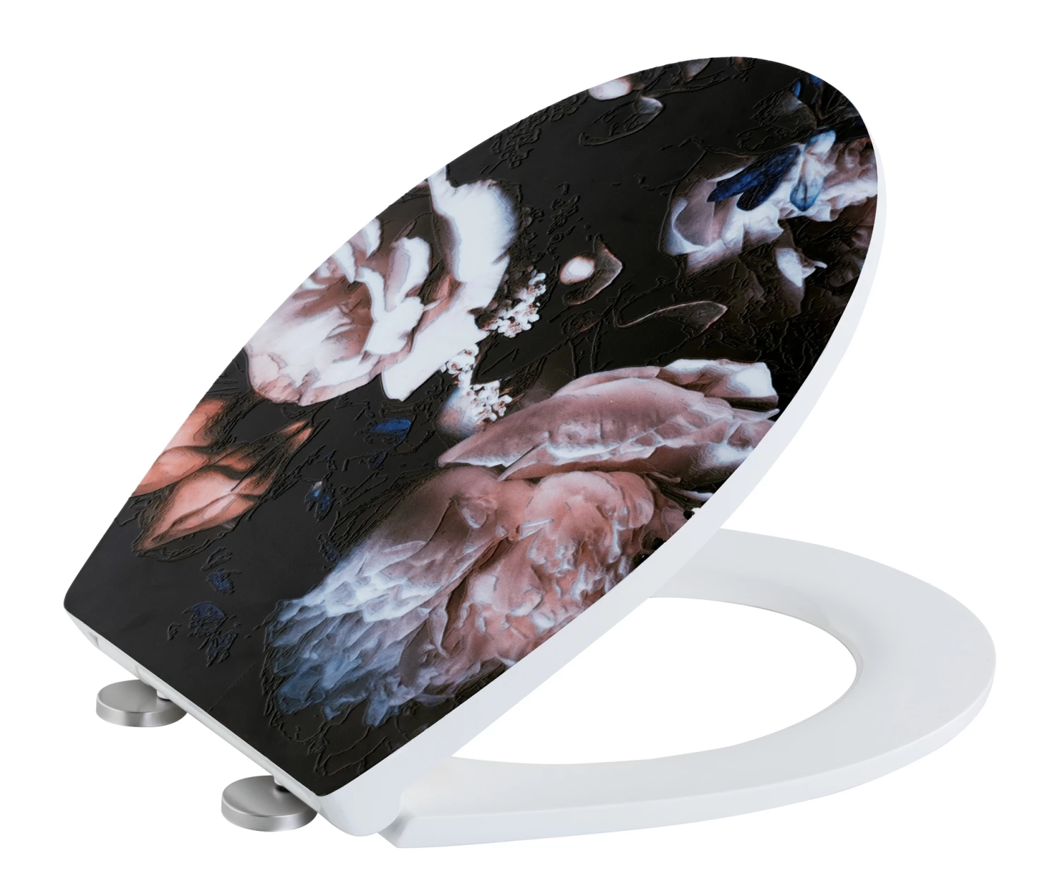 Wenko WC-Sitz Peony, Duroplast, Embossed 5 Wenko WC-Sitz Peony, Duroplast, Embossed – Bild 3